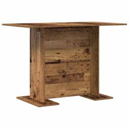 Berkfield Home Dining Table Old Wood 110x60x75 cm Engineered Wood in Brown - Size: 110 x 60 x 75 cm - thumbnail 1