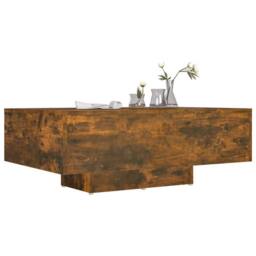 Berkfield Home Coffee Table Smoked Oak 85x55x31 cm Engineered Wood in Brown - Size: 85 x 55 x 31 cm - thumbnail 4