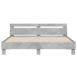 Berkfield Home Bed Frame without Mattress Concrete Grey 180x200 cm Super King - thumbnail 5