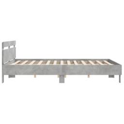 Berkfield Home Bed Frame without Mattress Concrete Grey 180x200 cm Super King - thumbnail 6