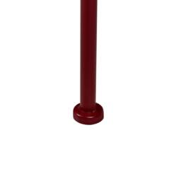 Wyld and Coco Burgundy Iron 2-Seater Outdoor Bench - Retro Style with Flared Arms in Red - thumbnail 7