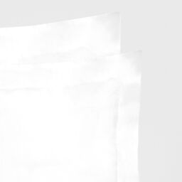 OHS 2 x Soft Plain Cotton Oxford Edge Pillowcases UK in White - thumbnail 3