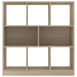 Berkfield Home Book Cabinet Sonoma Oak 97.5x29.5x100 cm Engineered Wood in Brown - thumbnail 4