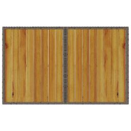 Berkfield Home Garden Table with Wooden Top Grey 110x68x70 cm Poly Rattan - Size: 110 x 68 x 70 cm - thumbnail 7