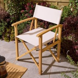 Rowlinsons Ascot Folding Directors Chair, Timber, L52.5 x W53.5 x H87cm, Natural in Brown - thumbnail 5