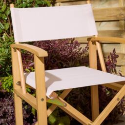 Rowlinsons Ascot Folding Directors Chair, Timber, L52.5 x W53.5 x H87cm, Natural in Brown - thumbnail 3