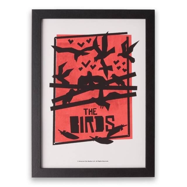 Alfred Hitchcock The Birds Abstract Giclee Art Print - Size: A2