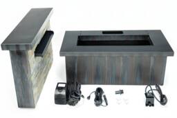 Primrose Sorrento Trough Zinc & Stone Water Feature Lights Indoor Outdoor 68cm - thumbnail 6