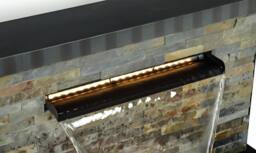 Primrose Sorrento Trough Zinc & Stone Water Feature Lights Indoor Outdoor 68cm - thumbnail 2
