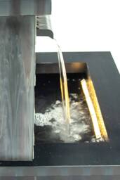 Primrose Sorrento Trough Zinc & Stone Water Feature Lights Indoor Outdoor 68cm - thumbnail 5