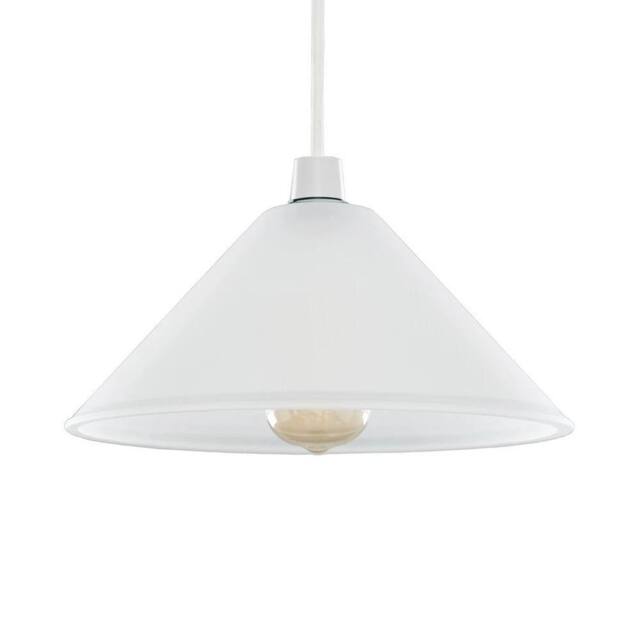 EONLION Shade Modern Frosted Glass Tapered Pendant Lampshade Lighting in White - image 1