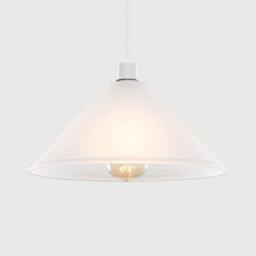 EONLION Shade Modern Frosted Glass Tapered Pendant Lampshade Lighting in White - thumbnail 4