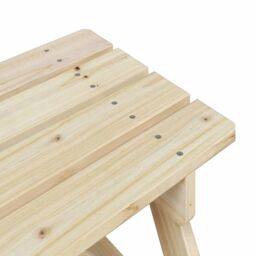 Berkfield Home Picnic Table for 4 Kids with Umbrella Hole Solid Wood Fir in Brown - thumbnail 7