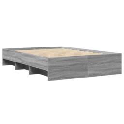 Berkfield Home Bed Frame without Mattress Grey Sonoma 140x200 cm Engineered Wood - thumbnail 7