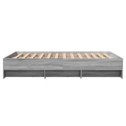 Berkfield Home Bed Frame without Mattress Grey Sonoma 140x200 cm Engineered Wood - thumbnail 6