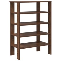 Berkfield Home Shoe Rack Brown Oak 61x32x87.5 cm Engineered Wood - thumbnail 2