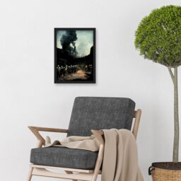 Artery8 Coal Miners Yorkshire Pithead Colliery Artwork Framed Wall Art Print A4 in Black - thumbnail 2