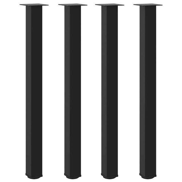 Berkfield Home Coffee Table Legs 4 pcs Black 110-112 cm Steel - image 1