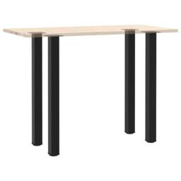 Berkfield Home Coffee Table Legs 4 pcs Black 110-112 cm Steel - thumbnail 8