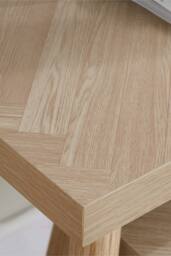 Birlea Herringford Nest Of Tables Oak Parquet Design in Brown - Size: 1 Pack - thumbnail 3