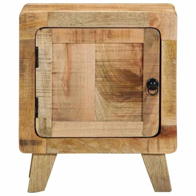 Berkfield Home Bedside Cabinet 2 pcs 40x32x46 cm Solid Wood Rough Mango in Brown - Size: 40 x 32 x 46 cm - image 1