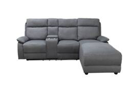 DS Living Sorento Recline Left Hand Corner 3 Seater Fabric Sofa in Grey - thumbnail 1