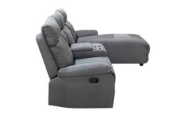 DS Living Sorento Recline Left Hand Corner 3 Seater Fabric Sofa in Grey - thumbnail 4