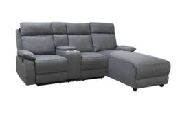 DS Living Sorento Recline Left Hand Corner 3 Seater Fabric Sofa in Grey - thumbnail 2