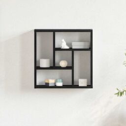 Berkfield Home Wall Shelf Black Oak 45x16x45 cm Engineered Wood - Size: 45 x 16 x 45 cm - thumbnail 3