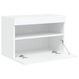 Berkfield Home TV Wall Cabinet with LED Lights White 60x30x40 cm - Size: 60 x 30 x 40 cm - thumbnail 8