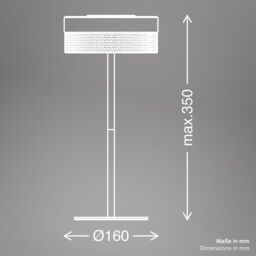BRILONER Wood Colour Black Matt Battery Powered LED Table Lamp - thumbnail 7