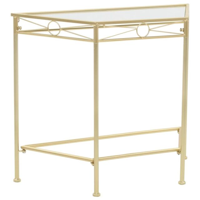 Berkfield Home Side Table Vintage Style Metal 87x34x73 cm Gold - Size: 87 x 34 x 73 cm - image 1