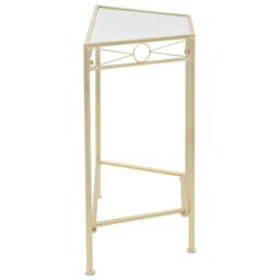 Berkfield Home Side Table Vintage Style Metal 87x34x73 cm Gold - Size: 87 x 34 x 73 cm - thumbnail 3