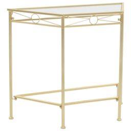 Berkfield Home Side Table Vintage Style Metal 87x34x73 cm Gold - Size: 87 x 34 x 73 cm - thumbnail 1