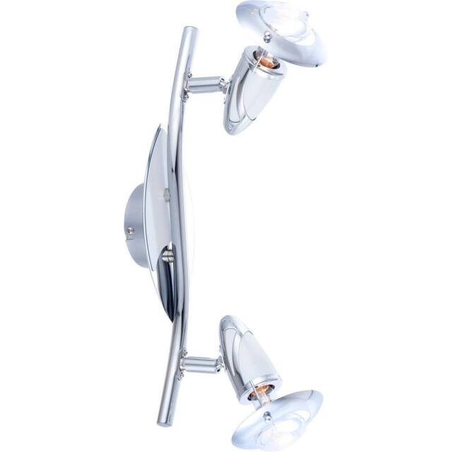 Netlighting Lord Twin Ceiling Spotlight Chrome 2x E14 in Silver - image 1