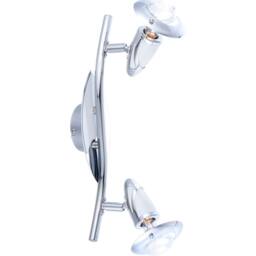 Netlighting Lord Twin Ceiling Spotlight Chrome 2x E14 in Silver - thumbnail 1