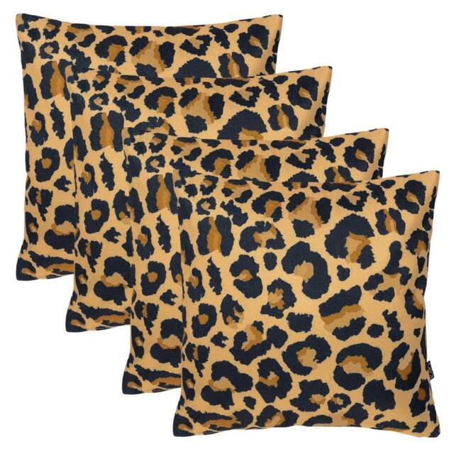 icon 4 Pack Cushion 43x43 Kyoto Fabric, New Leopard Print - image 1