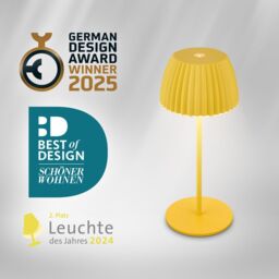 BRILONER Touch Dimmable Battery Powered Wireless Indoor Outdoor LED Table Lamp in Yellow - thumbnail 2