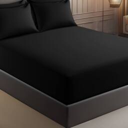 Grace Soft Touch Reversible Duvet Cover Set with Fitted Sheet in Taupe - Size: Double - thumbnail 2