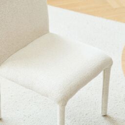 Nordlys Set of 2 Scandinavian Dining Chairs in Fabric in Beige - thumbnail 6