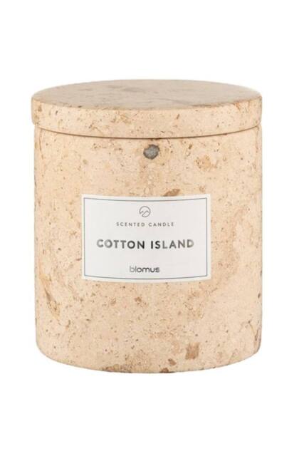 Blomus FRABLI Cotton Island Scented Candle S - Travertin in Beige - image 1