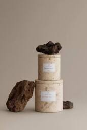 Blomus FRABLI Cotton Island Scented Candle S - Travertin in Beige - thumbnail 2