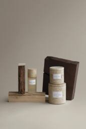 Blomus FRABLI Cotton Island Scented Candle S - Travertin in Beige - thumbnail 5