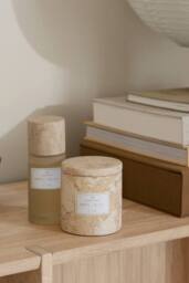 Blomus FRABLI Cotton Island Scented Candle S - Travertin in Beige - thumbnail 8