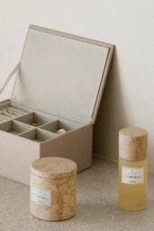 Blomus FRABLI Cotton Island Scented Candle S - Travertin in Beige - thumbnail 6
