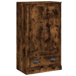 Berkfield Home Highboard Smoked Oak 60x35.5x103.5 cm Engineered Wood in Brown - thumbnail 1