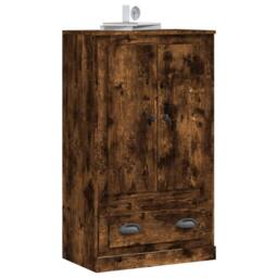 Berkfield Home Highboard Smoked Oak 60x35.5x103.5 cm Engineered Wood in Brown - thumbnail 4