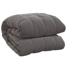 Berkfield Home Weighted Blanket Grey 220x240 cm King 15 kg Fabric - thumbnail 2