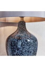 Netlighting Ilsa 1 Light Table Light Grey Black Painted Glass & Matt Nickel Plate E27 - thumbnail 3