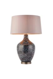 Netlighting Ilsa 1 Light Table Light Grey Black Painted Glass & Matt Nickel Plate E27 - thumbnail 1